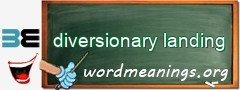 WordMeaning blackboard for diversionary landing